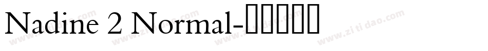Nadine 2 Normal字体转换